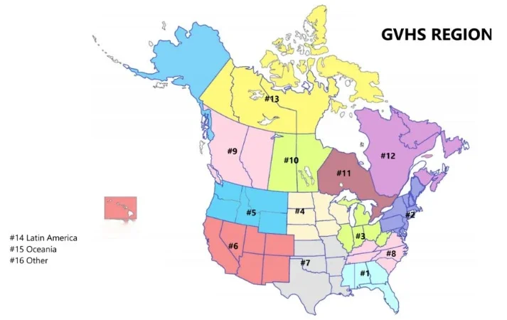 GVHS Regions map